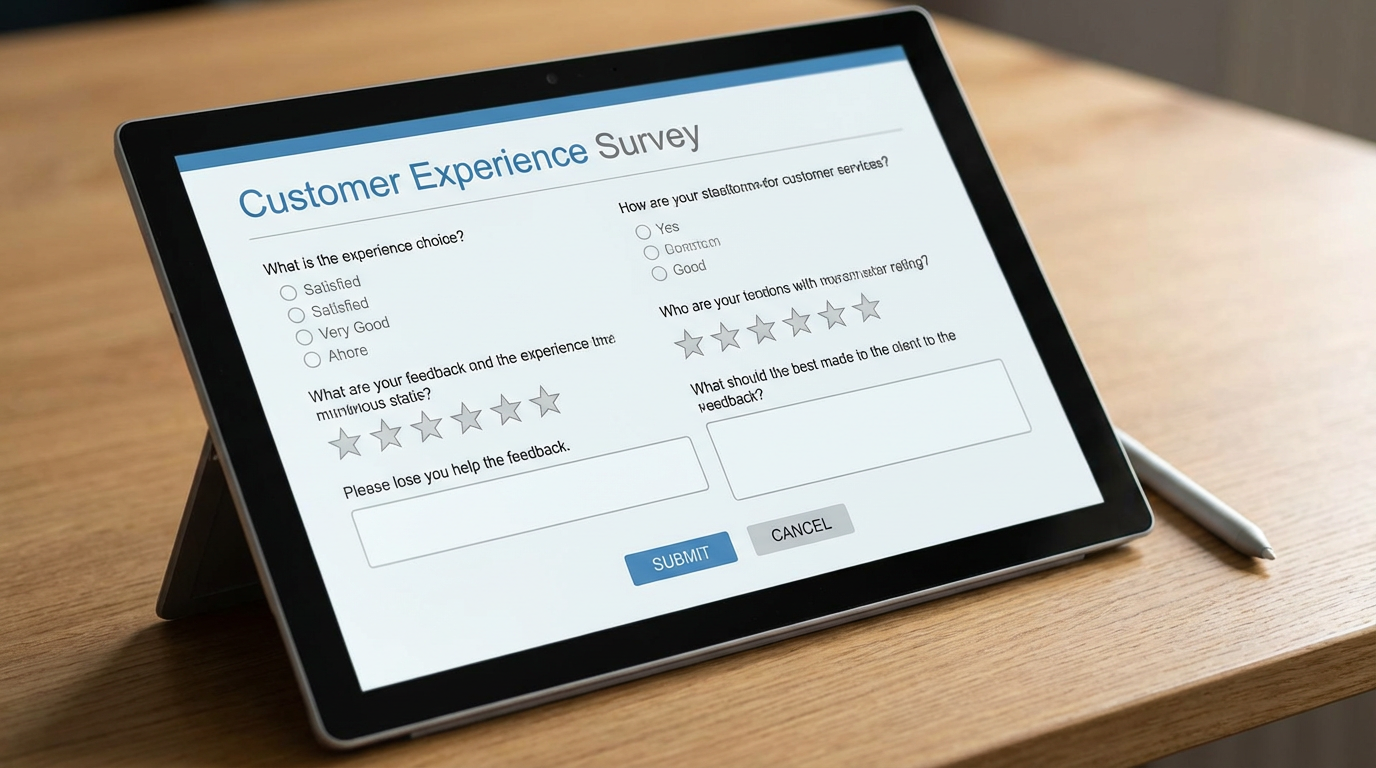 デジタル問診・アンケート画面 - 来店前のWeb問診、待ち時間短縮、顧客満足度調査